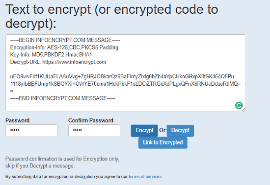 decrypt text file online